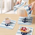 thumbnail image 5 of Aqua Stripe Nautical Pot Holders for Kitchen Heatproof Potholder, 5 Pack Navy Blue Anchor Summer Coastal Hot Pads Multipurpose Oven Pads Cloth Potholders Trivet for Cooking Baking, 5 of 8