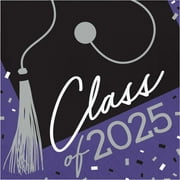 Creative Converting School Spirit Purple Class of 2025 Paper Dinner Napkins, 108 ct.