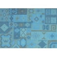 thumbnail image 1 of Ahgly Company Indoor Rectangle Patchwork Light Blue Transitional Area Rugs, 2' x 3', 1 of 4