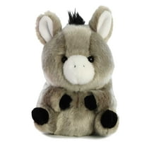 Aurora - Mini Gray Rolly Pet - 5" Bray Donkey - Playful Stuffed Animal