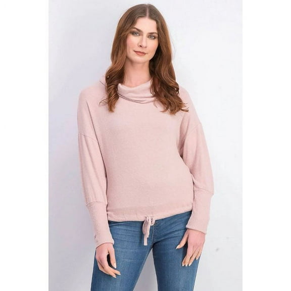 Hippie Rose Juniors' Cozy Funnel-Neck Top - Medium