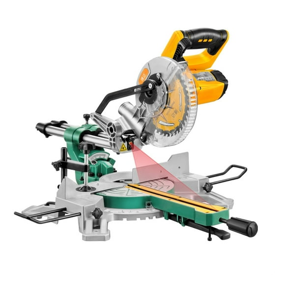 Upgraded 7-inch rod miter saw with extended guide rail multi-function miter 45 degree woodworking tool aluminum sawing machine