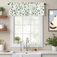 thumbnail image 2 of Eucalyptus Leaves Valance Curtain Watercolor Leaf Window Valances Rod Pocket Short Curtains Window Treatments for Kitchen Bedroom Bathroom Laundry 42" x 18", 2 of 9
