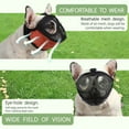 thumbnail image 4 of Short Snout Dog Muzzle, Breathable Mesh Flat Faced Muzzle for Bulldog, Mask Bulldog Muzzle(Black-Orange) - S, 4 of 6