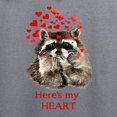 thumbnail image 3 of CafePress - Here's My Heart Cute Raccoon Blowing Kisses Quote - Crew Neck Sweatshirt, 3 of 4
