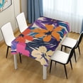 thumbnail image 3 of Yayeee Tablecloths for Rectangular Tables 54 x 54 inch Party Table Cover, Colorful Painted Flowers Pattern, 3 of 6