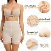 Vaslanda Women Butt Lifter Padded Panties Lace Hip Enhancer Underwear Seamless Booty Shorts