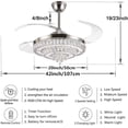 thumbnail image 3 of Fandian Ceiling Fan with Lights, Remote Chandelier Fixture, Fandelier, Color Changes Lighting Decors for Living Room, Dining Room, Bedroom, 3 of 19
