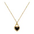 thumbnail image 5 of Collar de corazón negro de doble cara, diseño de nicho para mujer, collar de lujo ligero, accesorios, colgante, cadena de clavícula, 5 of 5