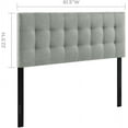 thumbnail image 3 of Modern Fabric Queen Tufted Panel Headboard in Gray, 3 of 6