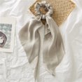 thumbnail image 4 of Women Girl Bow Satin Ribbon Ponytail Scarf Hair Tie Rope Scrunchies Elastic Band, 4 of 11