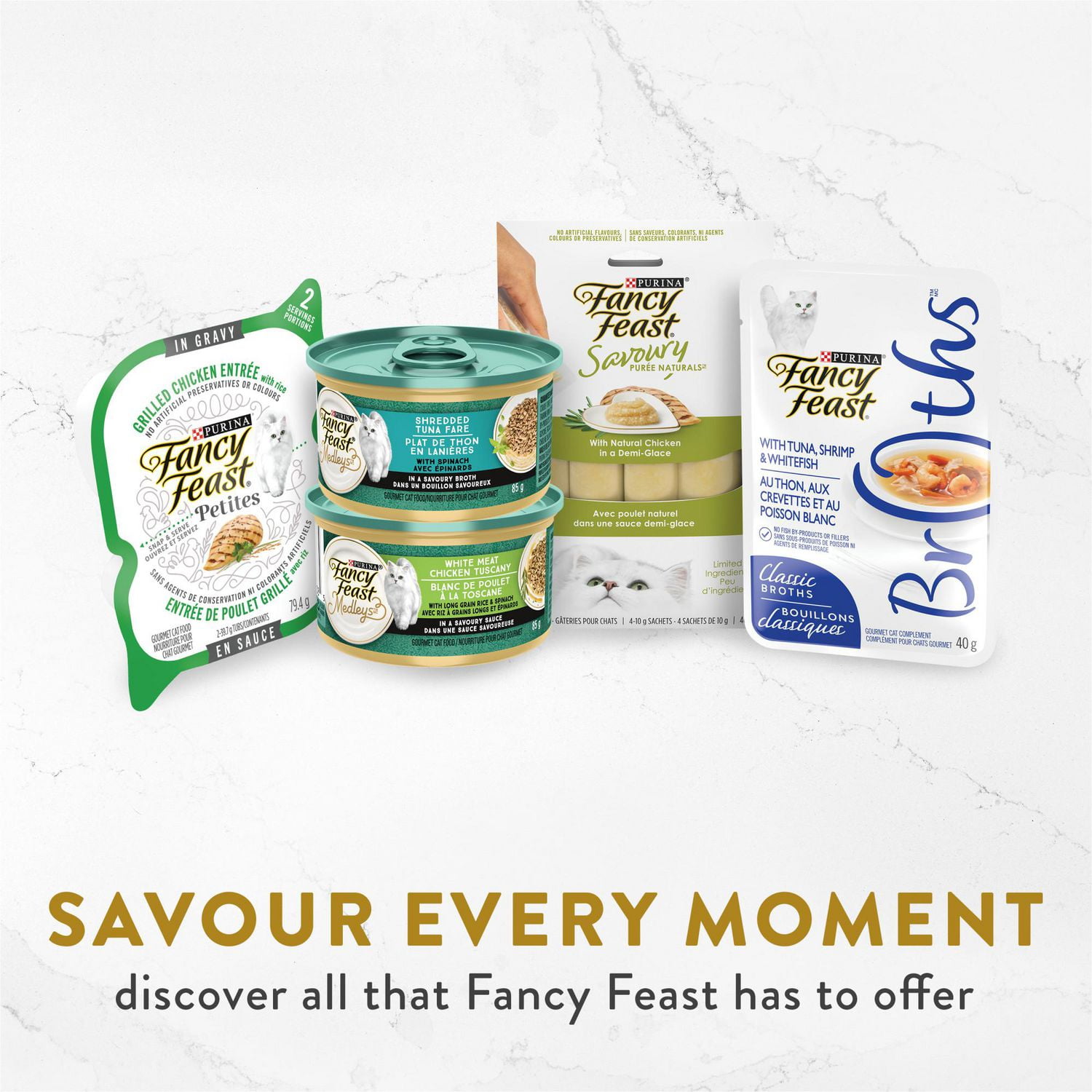 Fancy Feast Hors d'Oeuvre Amuse-Gueule au Blanc de Poulet et au Boeuf en Lanieres Nourriture pour Chats 57 g