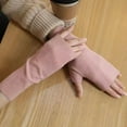 thumbnail image 3 of Velvet Fingerless Gloves Soft Arm Warmers Flexible Typing Gloves, 3 of 9