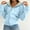 Sky Blue, variant on Zip Up Solid Hooded Jackets for Women Warm Sherpa Fleece Lined Coats Solid Oversized Long Sleeve Tops Fall Winter Outerwear