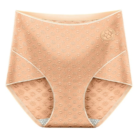

Women s Originals Seamless Panties High Waist Embossed Jacquard And Raise The Pure Panties Briefs for Women