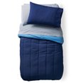 thumbnail image 3 of Fully Reversible Comforter in Light Blue and Navy, Twin and Twin XL Size, Reversible Blues, by OCM, 3 of 5