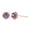 Purple, variant on Gemstone Copper Silver Plated Earrings Fancy Rubys Copper Silver Plated Stud Earrings Women'S Earrings Set with Zircon Gold Plated Earrings