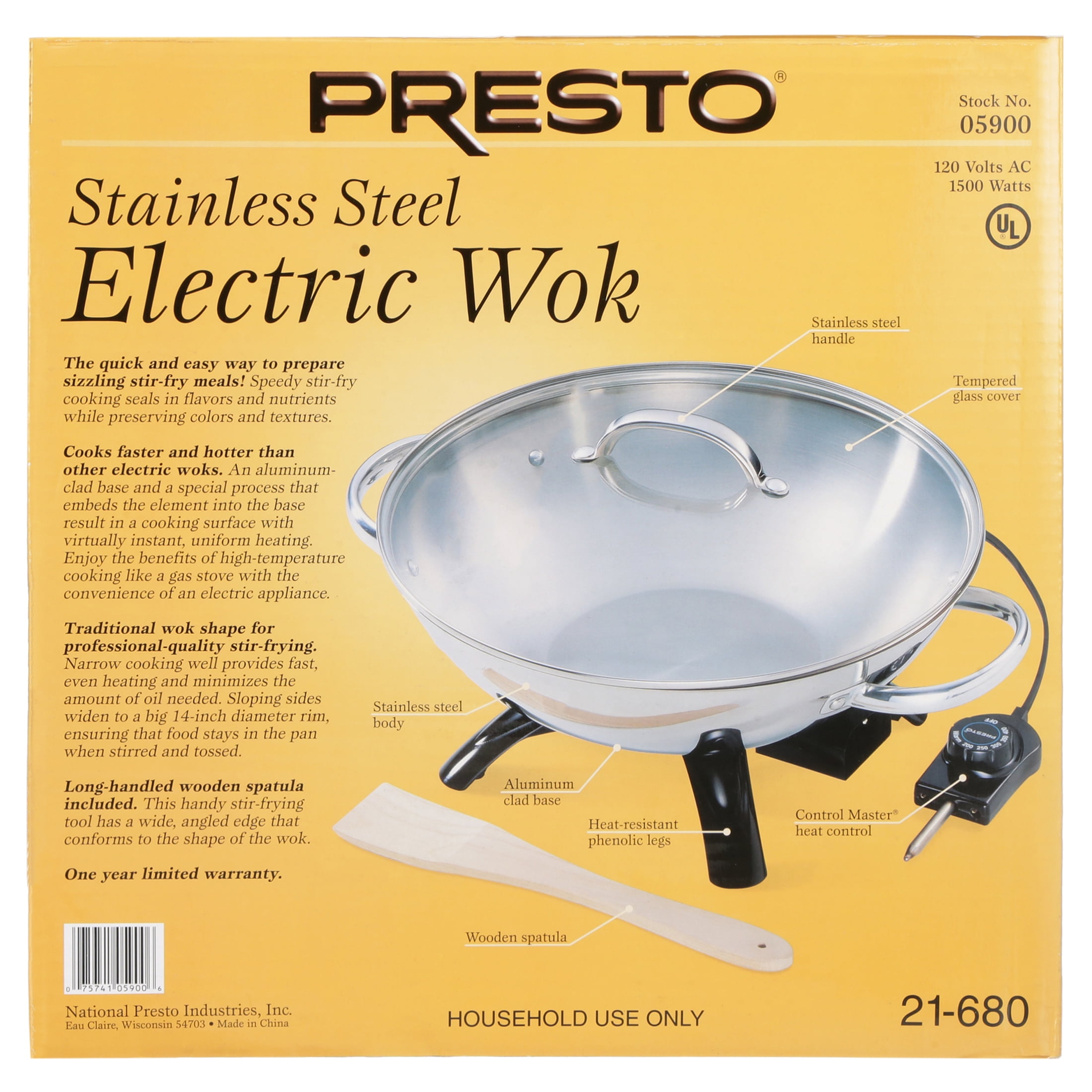 Stainless Steel Electric Wok - Woks - Presto®