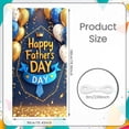 thumbnail image 2 of Glitter Gold Happy Father's Day Banner Black & Gold Dad Celebration Backdrop Suit & Tie Star Ornaments Father's Day Background for Father's Day Party Family Gathering Photo Shoot, 2 of 8