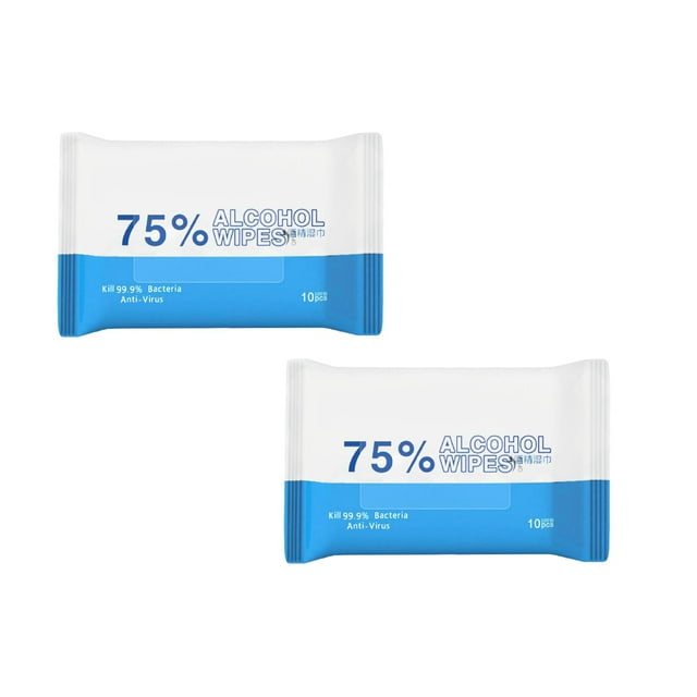 kjfeif 2PCS 75% Hand Wipes Premium Unscented Large Wipes Alcohol Hand Sanitizing Wipes, Premium - Unscented Hand Wipe, Sanitizer Wipe - Travel, Home, Classroom, Camping