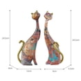 thumbnail image 5 of ER Dos pintura al óleo arte resina escultura estatua gato hogar Oficina Hote brillar Electrónica, 5 of 5