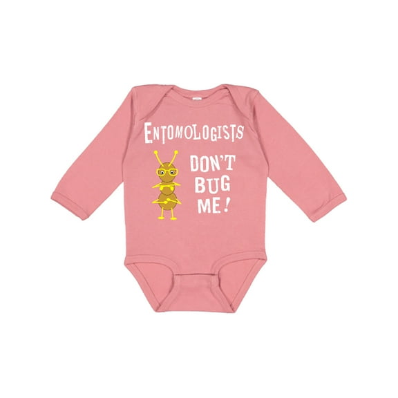 Inktastic Entomologists Bug White Text Boys or Girls Long Sleeve Baby Bodysuit