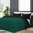 thumbnail image 4 of D.N.G. BEDDINGS 5 Piece Luxury Reversible Diamond Pattern Comforter Set Premium Super Soft, All Season 800 TC, 100% Egyptian Cotton Full/Queen Size Teal Green/Black Solid Color, 4 of 7