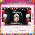 thumbnail image 2 of Red White Theme Happy 9th Birthday Banner Star Decorative 9th Birthday Display Lighted Number 9 Dark Forest Backdrop Birthday Backdrop for 9th Birthday Party Kids Birthday Photo Shoot, 2 of 9