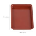 thumbnail image 2 of Bamboohart 10pcs Rectangular Plastic Flower Pot Tray Plant Flowerpot Tray (Red  White), 2 of 6
