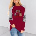 thumbnail image 1 of Puntoco Mujer Tallas grandes Casual Cuello redondo Suelto Impreso Manga larga tops Mujer Blusa Puntoco Puntoco-342, 1 of 5