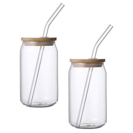 WHAMVOX Small Drinking Glasses Glass Material Straight For Restaurant Use 2Pcs
