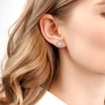 thumbnail image 6 of Homesteed Hollow Flower Shaped Diamond Earrings for Women Shiny Crystal Studs Elegant Floral Jewelry Nickel Free Birthday Wedding Gift for Her, 6 of 6