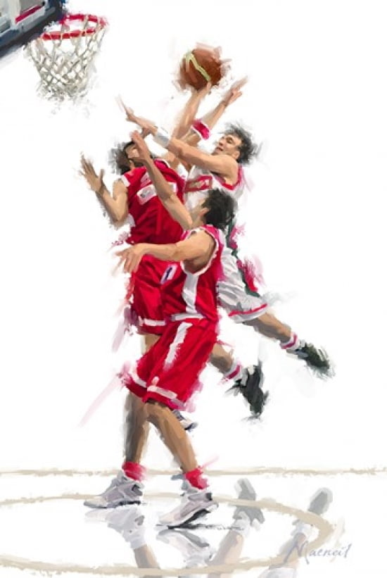 Basket Ball 1 Canvas Art - The Macneil Studio (24 x 36)