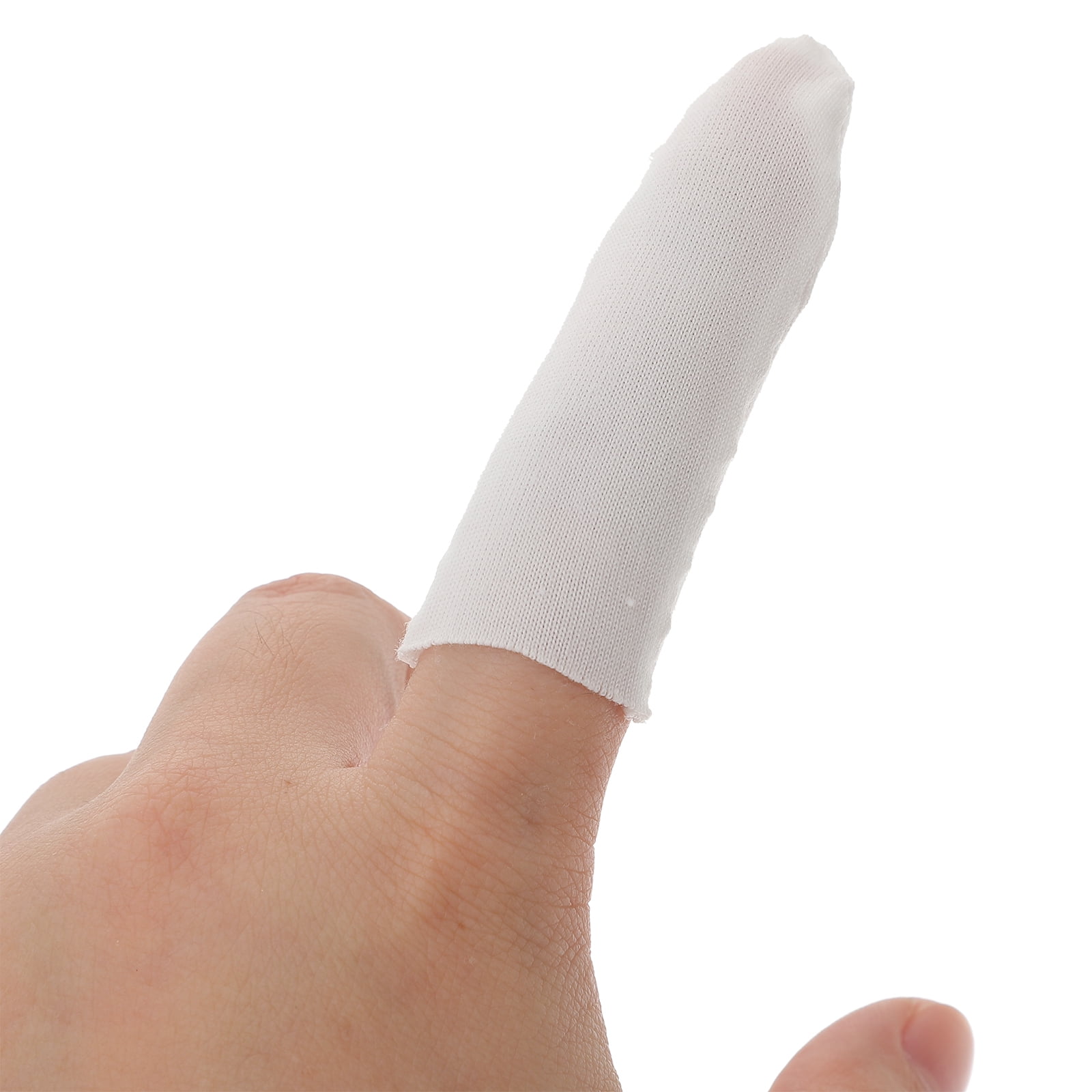 Homemaxs 200pcs Nonslip Finger Protection Sleeves Anti-Cutting Finger Covers Cotton Finger Cots Finger Protectors, Size: Medium