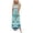 Blue, variant on IROINNID Women's Sleeveless Sundress Full-Length Casual Loose Vest Maxi Dress Long Dress+Pocket Printed V-Neck Dress