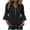 Black, variant on Hurxie Womens 3/4 Length Sleeve Top V Neck Waist Slim Fitted Shirts for Women Going Out Ribbed Bell Sleeve Cute Light Blue,S