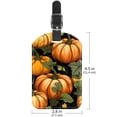 thumbnail image 6 of Square 2Pack PU Leather Thanksgiving Pumpkin Cruise Luggage Tag with Privacy Cover and Name ID Tag for Travel Handbags Backpacks Luggage Tags, 6 of 6