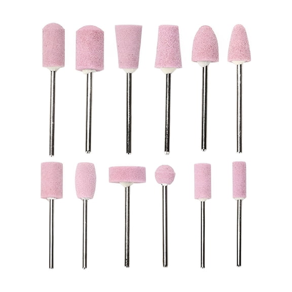 EXLEAF 12Pcs Nail Drill Bits Set 3/32 Inch Nail Drill Bits Remove Acrylic Gel Nail Poly Acrylic Nail Drill Bits