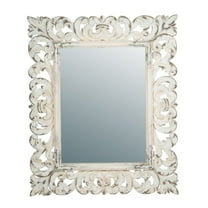 CC Home Furnishings Antique Style Framed Rectangular Wall Mirror - 54.25" - White