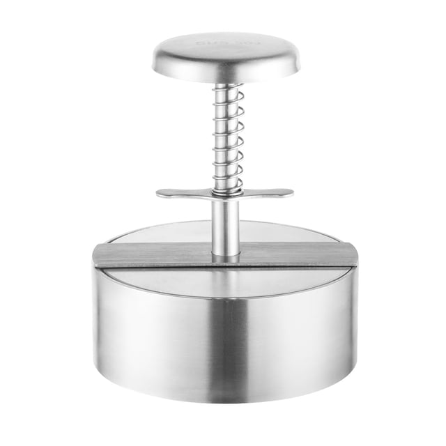 Prensa para hamburguesas Brigii de acero inoxidable 304, 11,5 cm (4,5")