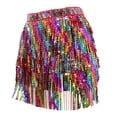 thumbnail image 1 of Jupes Longues pour Femmes Vêtements de Performance Serviette à Franges Colorée Serviette de Danse du Ventre Serviette à Franges Pailletée Vêtements pour Femmes Rouge Taille Unique, 1 of 3