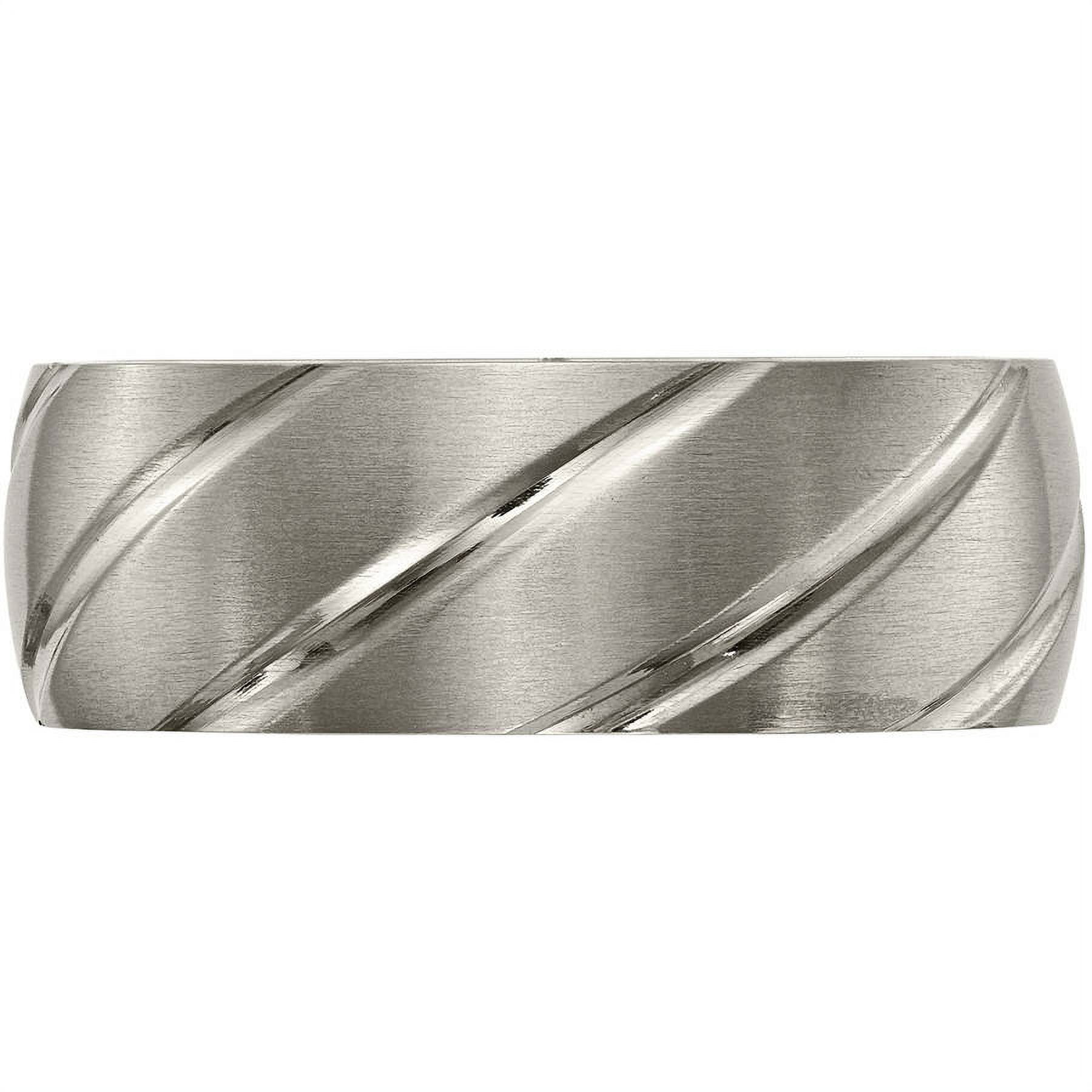 Titanium Swirl Design 8mm Satin Band