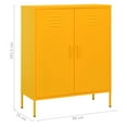 thumbnail image 4 of vidaXL Storage Cabinet Mustard Yellow 80x35x101.5 cm Steel, 4 of 5