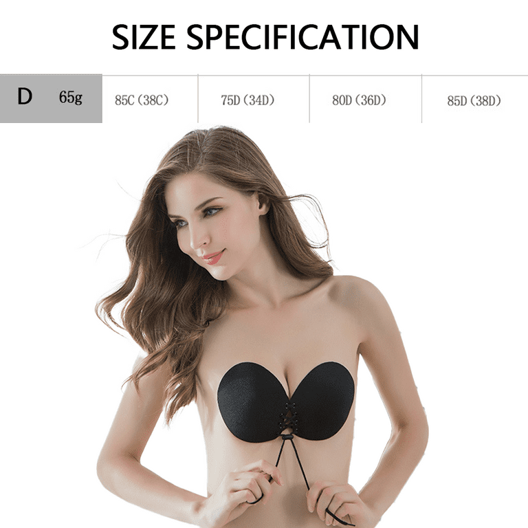 Sticky Bra 2 Pairs Strapless Backless Bra Adhesive Invisible Lift up Bra  Push up Bra for Backless Dress 