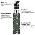 thumbnail image 3 of Yayeee 33oz Insulated Water Bottle Double Wall Stainless Steel with Flip Straw Lid, Green Plants, 3 of 7