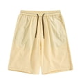 thumbnail image 1 of pstuiky Pantalones cortos de entrenamiento para hombre, Pantalones cortos casuales cómodos de moda para hombre, de color liso, con cintura elástica regular, para playa, 1 of 3