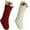 Wine Red+Ivory White, variant on Christmas Stockings Bulk, 2 Pack 18 Inch Cable Knit Stockings for Xmas Holiday Decoration