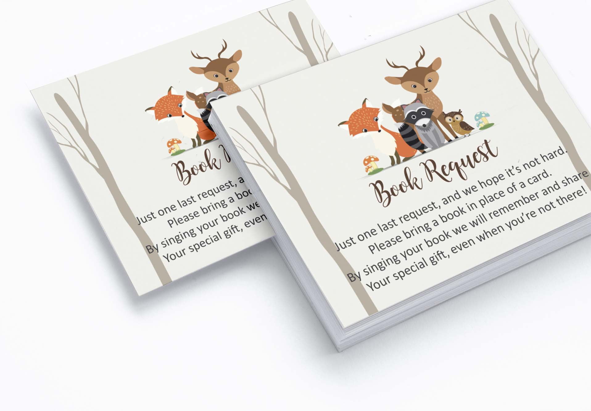 Inkdotpot 30Jungle Animals Gender Neutral Baby Shower Book Request Cards Bring A Book Instead Of A Card Baby Shower Invitations Inserts Games