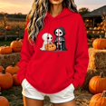 thumbnail image 2 of PNTUTB Fall Winter Women's Hooded Sweatshirt Long Sleeve Drawstring Hoodie Halloween Print Casual Loose Comfort Fashion Trendy Top with Pocket, 2 of 7