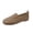 Brown, variant on Women Comfortable Arch Support Non-Slip Flat Shoes, Womens Square Toe Lightweight Breathable Flat Shoes for Wide Feet White